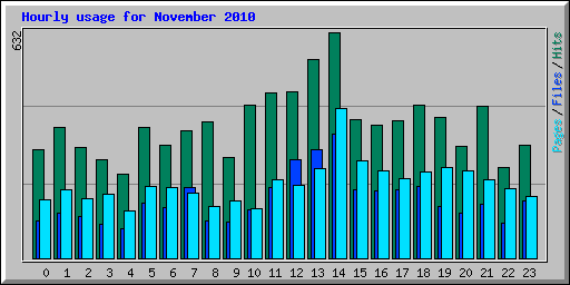 Hourly usage for November 2010