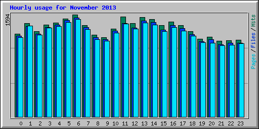 Hourly usage for November 2013