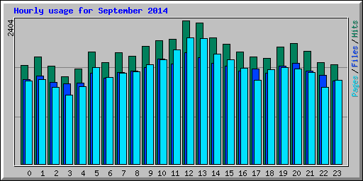 Hourly usage for September 2014