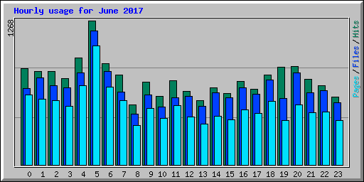 Hourly usage for June 2017