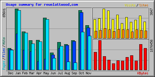 Usage summary for reuelattwood.com